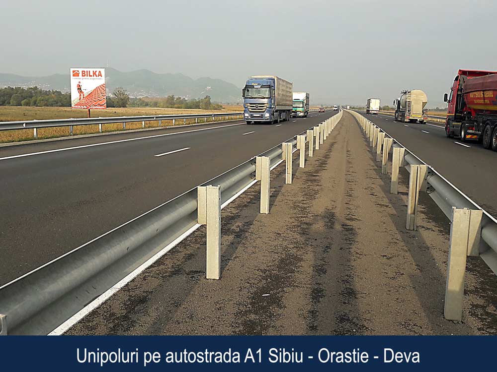 Unipoluri pe autostrada A1 Deva Orastie Sibiu - campanie Bilka