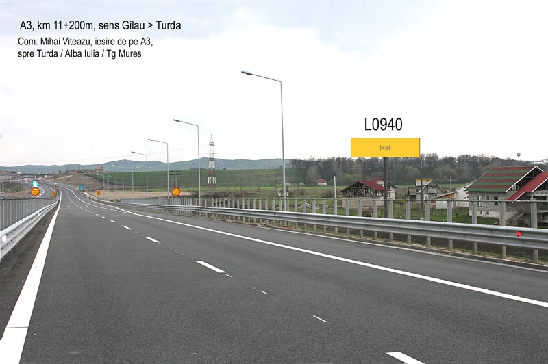 panouri publicitare pe autostrada A3 zona Cluj